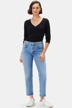 AGOLDE Kye Mid Rise Straight Crop Jean
