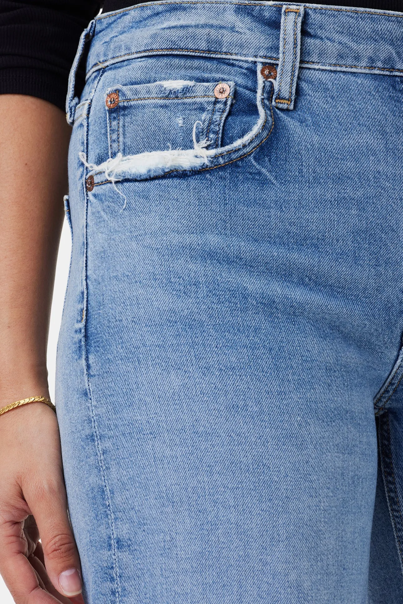 AGOLDE Kye Mid Rise Straight Crop Jean