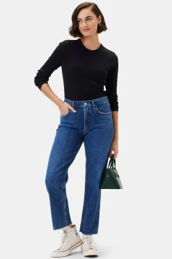 AGOLDE Kye Mid Rise Straight Crop Jean