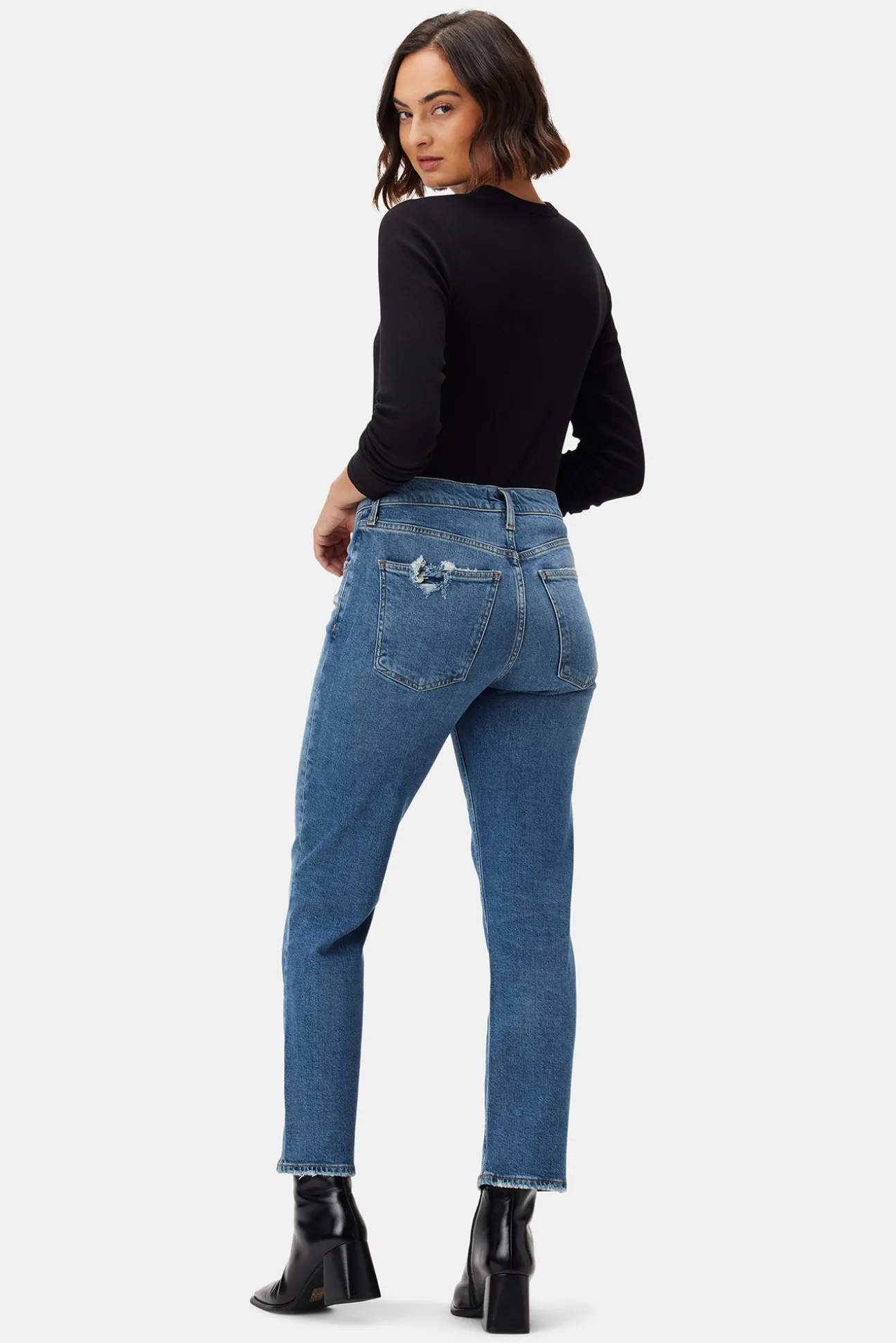 AGOLDE Kye Mid Rise Straight Crop