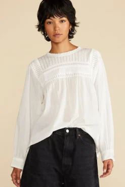 Aida Long Sleeve Organic Cotton Blouse