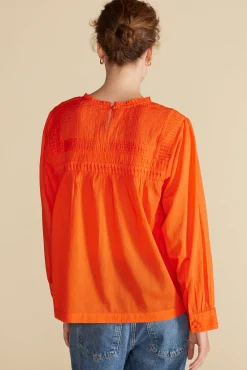 Aida Long Sleeve Organic Cotton Blouse