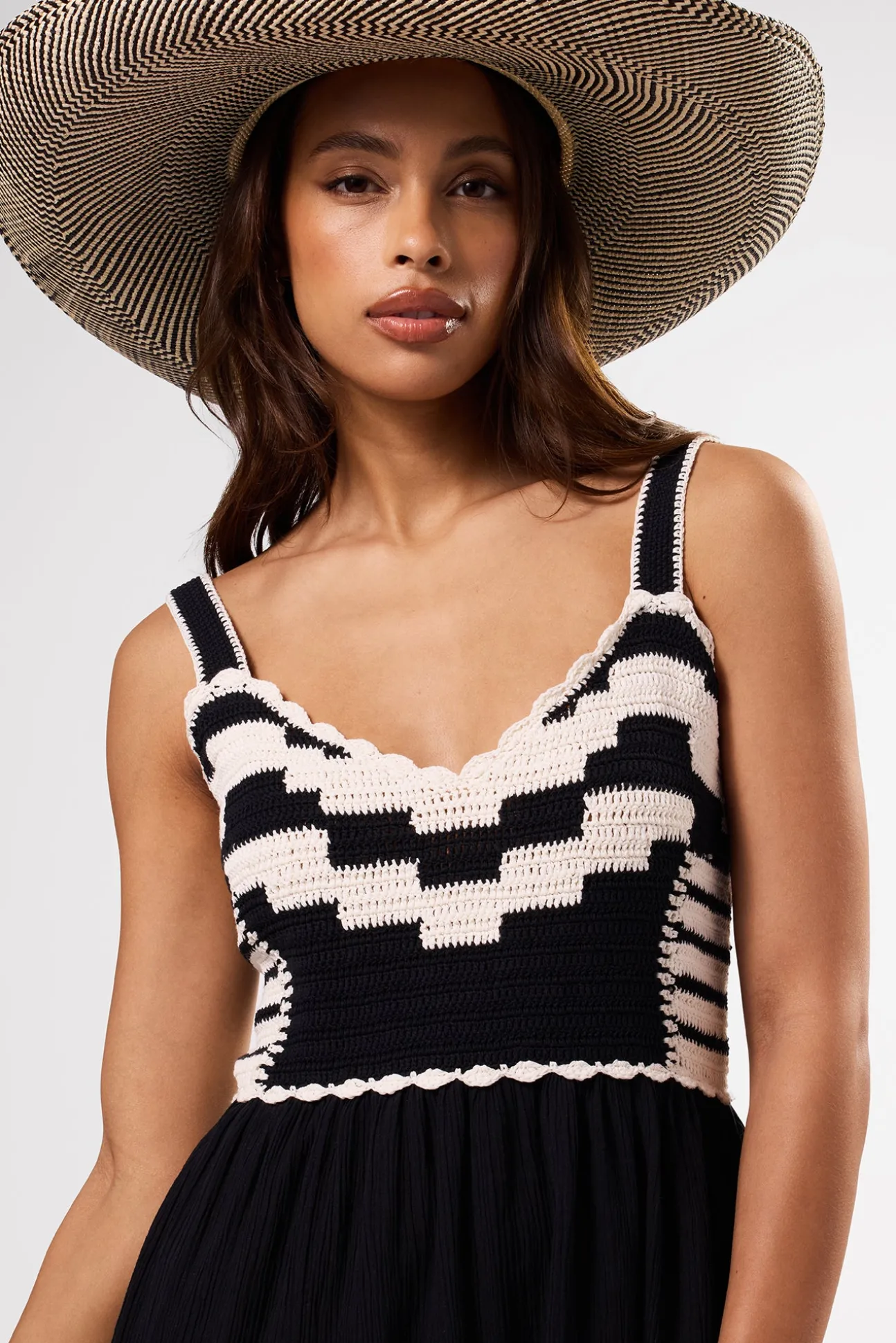 Anais Organic Cotton Crochet Dress