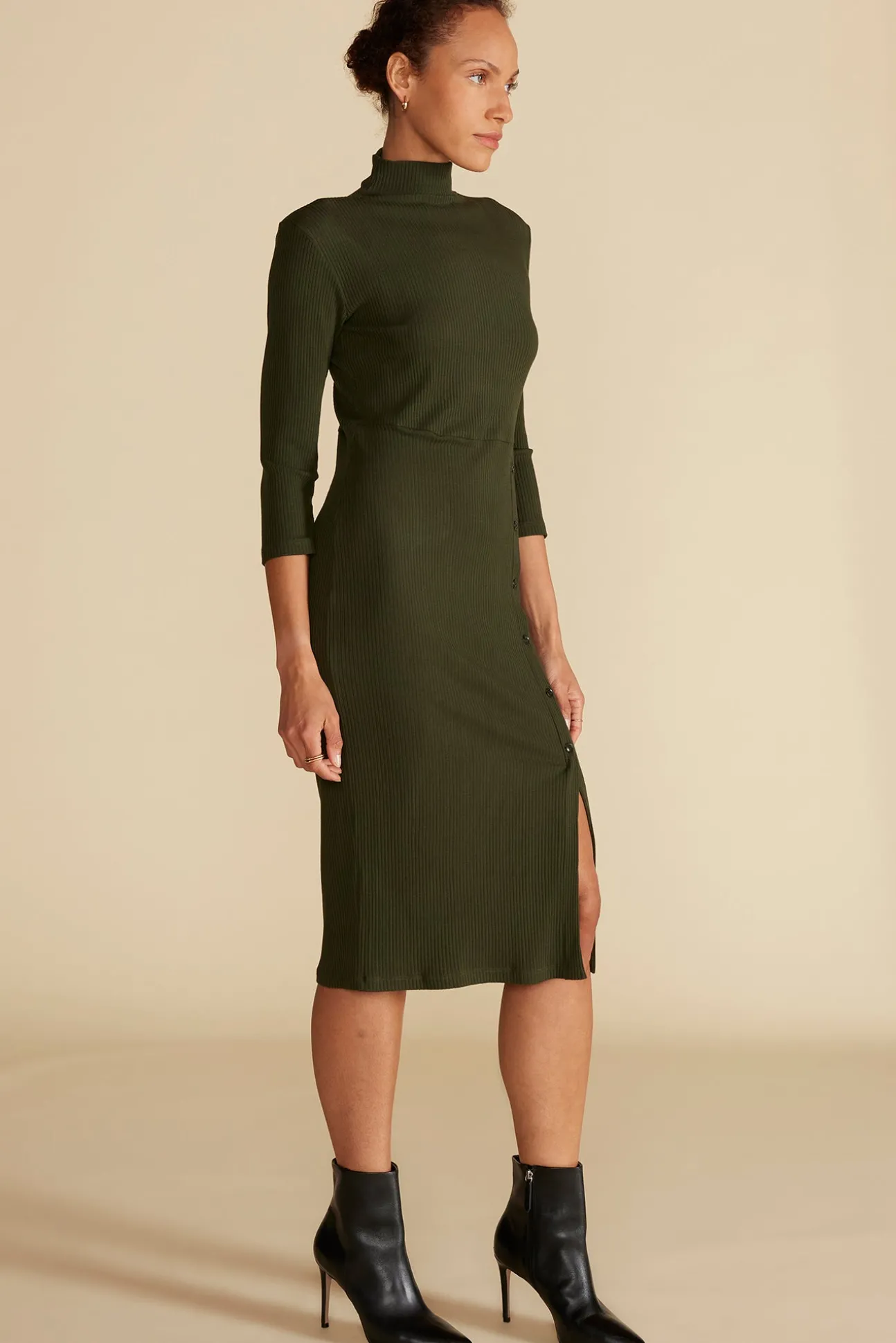Angeline Paris Rib Midi Dress
