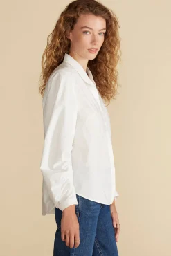 Averi Pleated Poplin Blouse