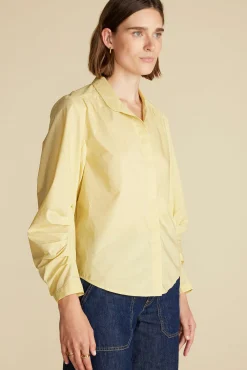 Averi Pleated Poplin Blouse