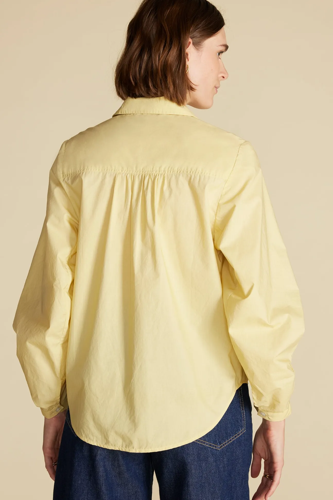 Averi Pleated Poplin Blouse