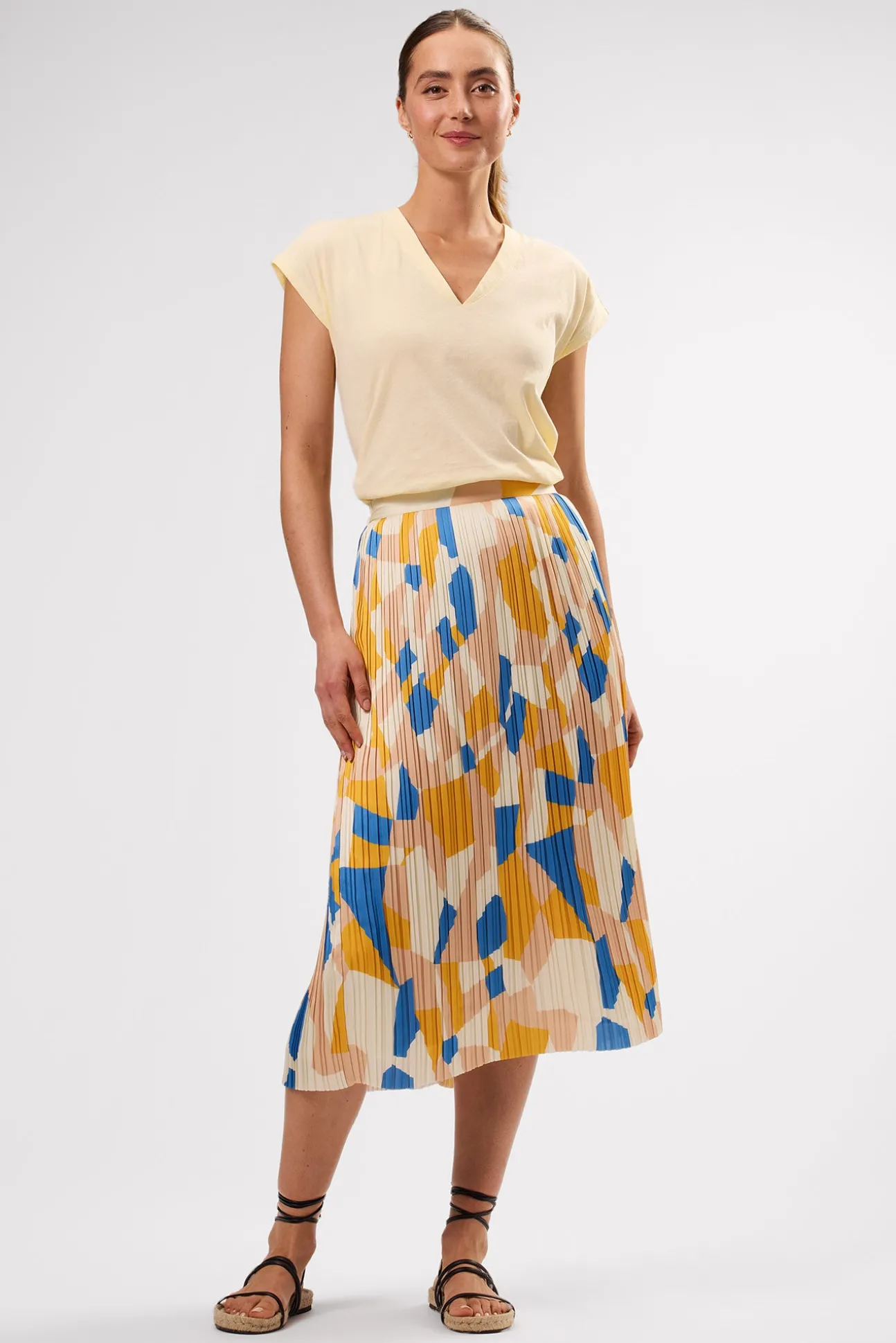 Blaze Pleated Recycled Sateen Skirt