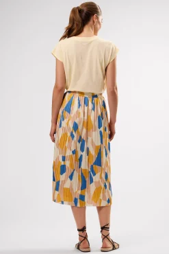 Blaze Pleated Recycled Sateen Skirt