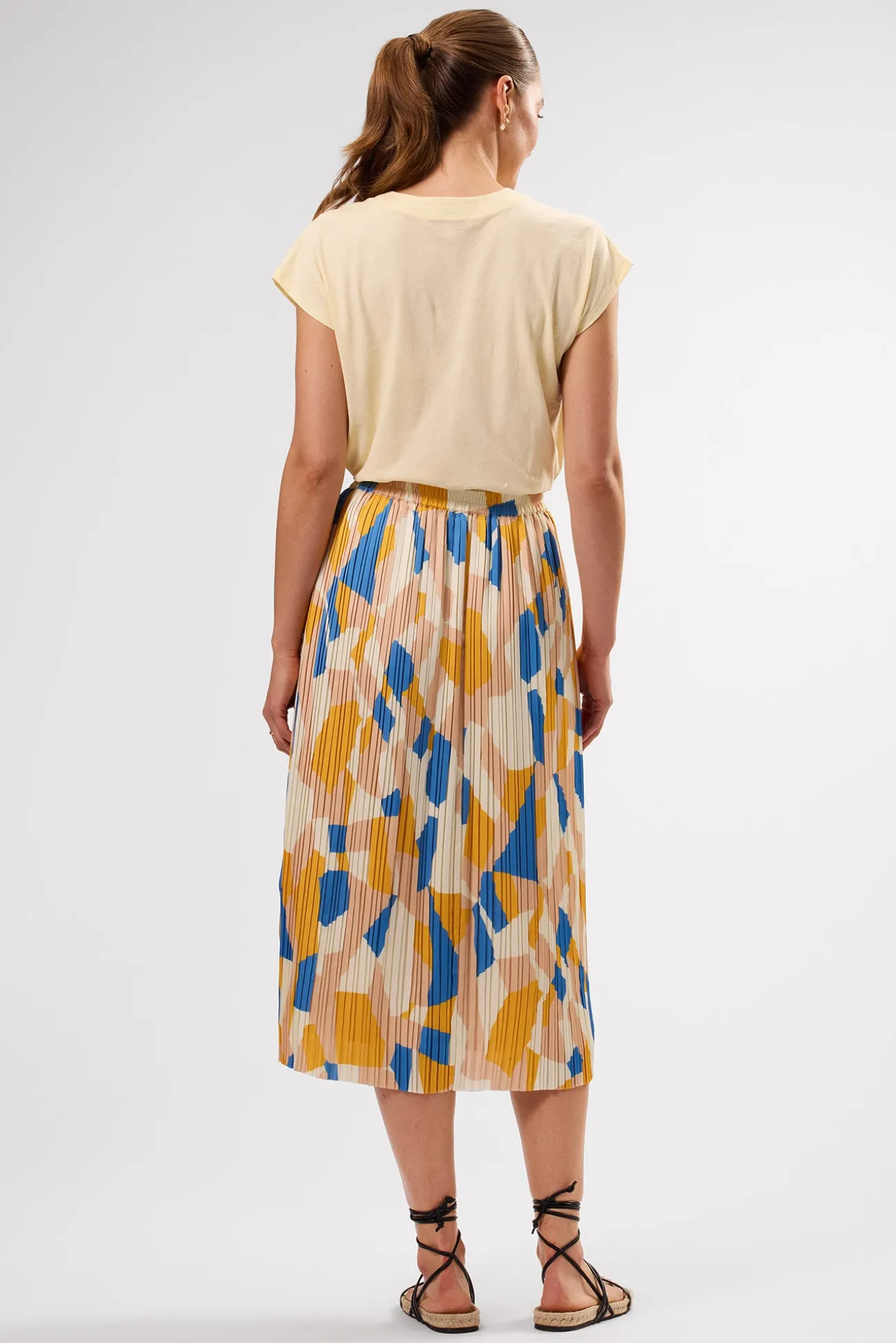 Blaze Pleated Recycled Sateen Skirt