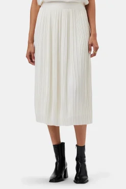Blaze Pleated Recycled Sateen Skirt