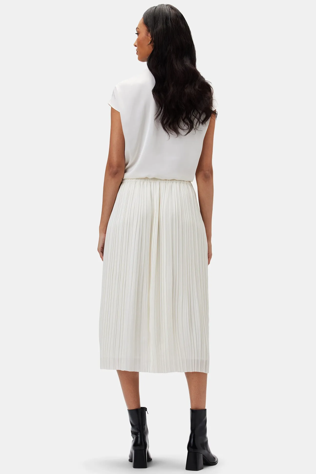 Blaze Pleated Recycled Sateen Skirt