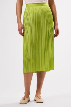 Blaze Pleated Recycled Sateen Skirt