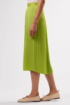 Blaze Pleated Recycled Sateen Skirt