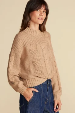 Cameryn Cable Knit Wool Sweater