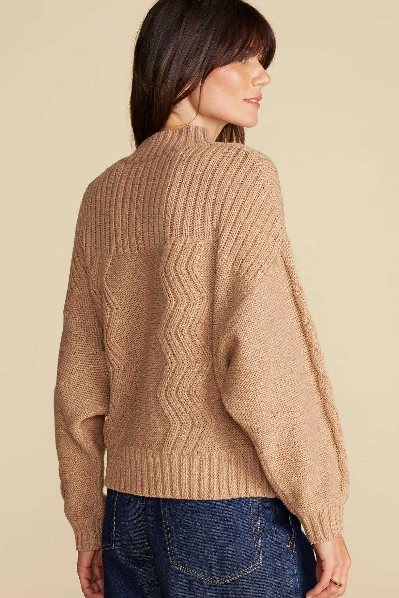 Cameryn Cable Knit Wool Sweater