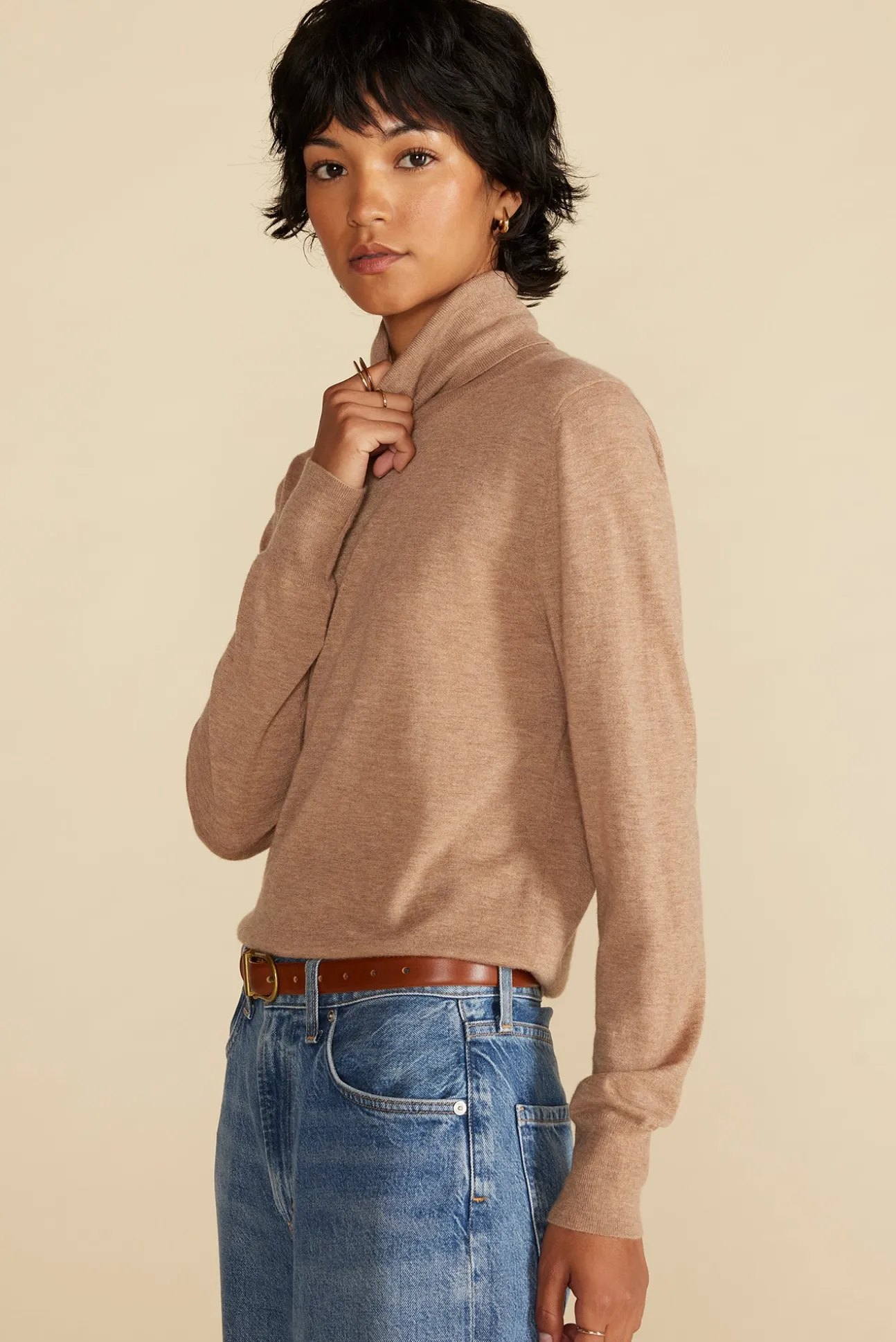 Carrie Turtleneck Cashmere Sweater