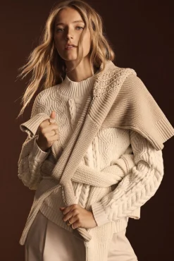 Celeste Cable Cotton Merino Sweater