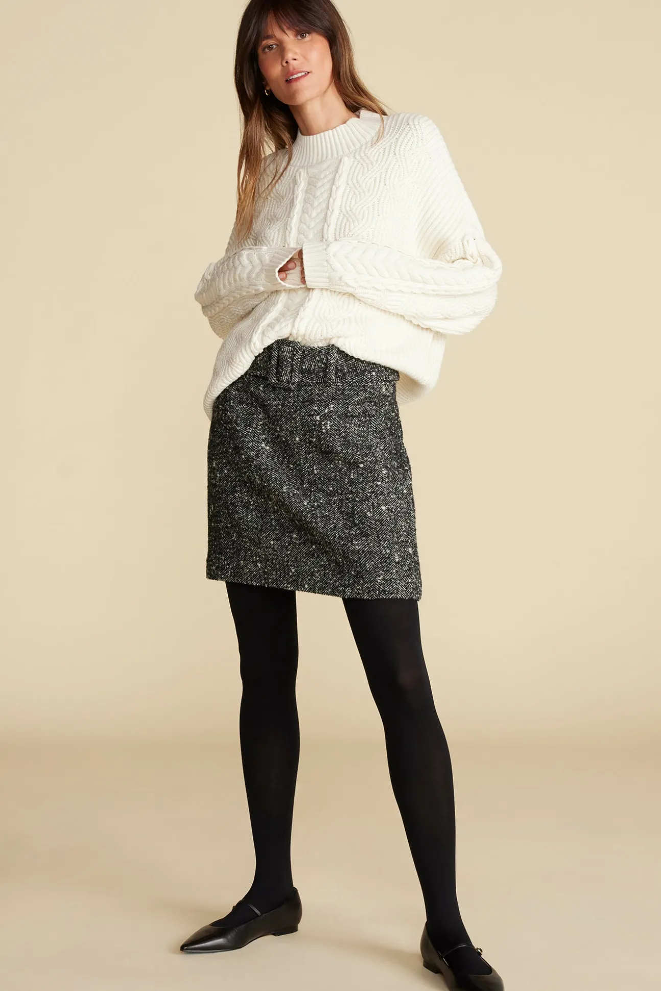 Celeste Cable Cotton Merino Sweater