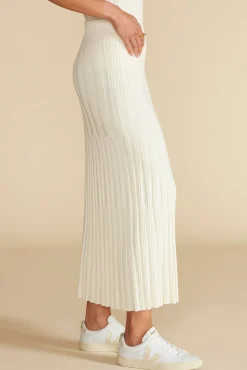 Cerise Knit Midi Skirt