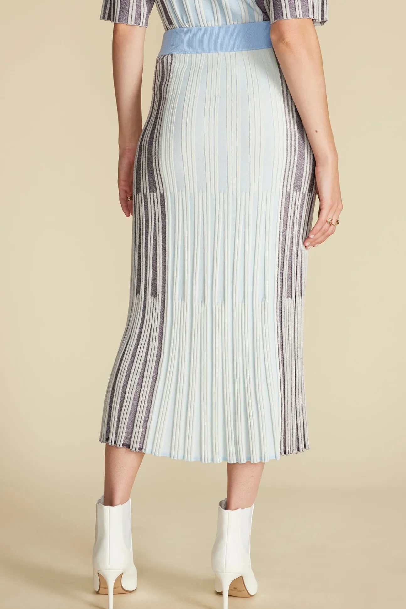 Cerise Knit Midi Skirt