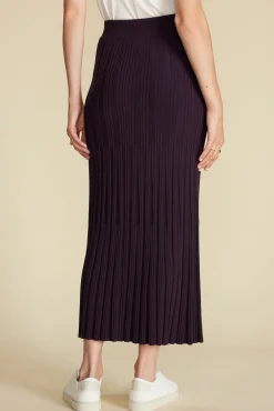 Cerise Knit Midi Skirt