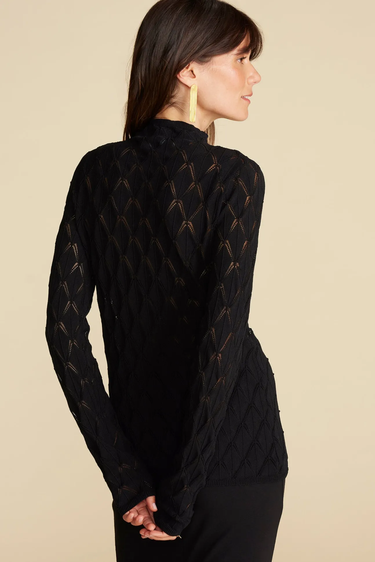 Chaney Diamond Pointelle Top