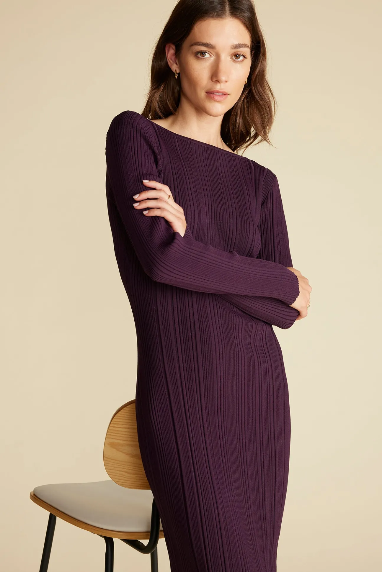 Chantae Boatneck Rib Dress