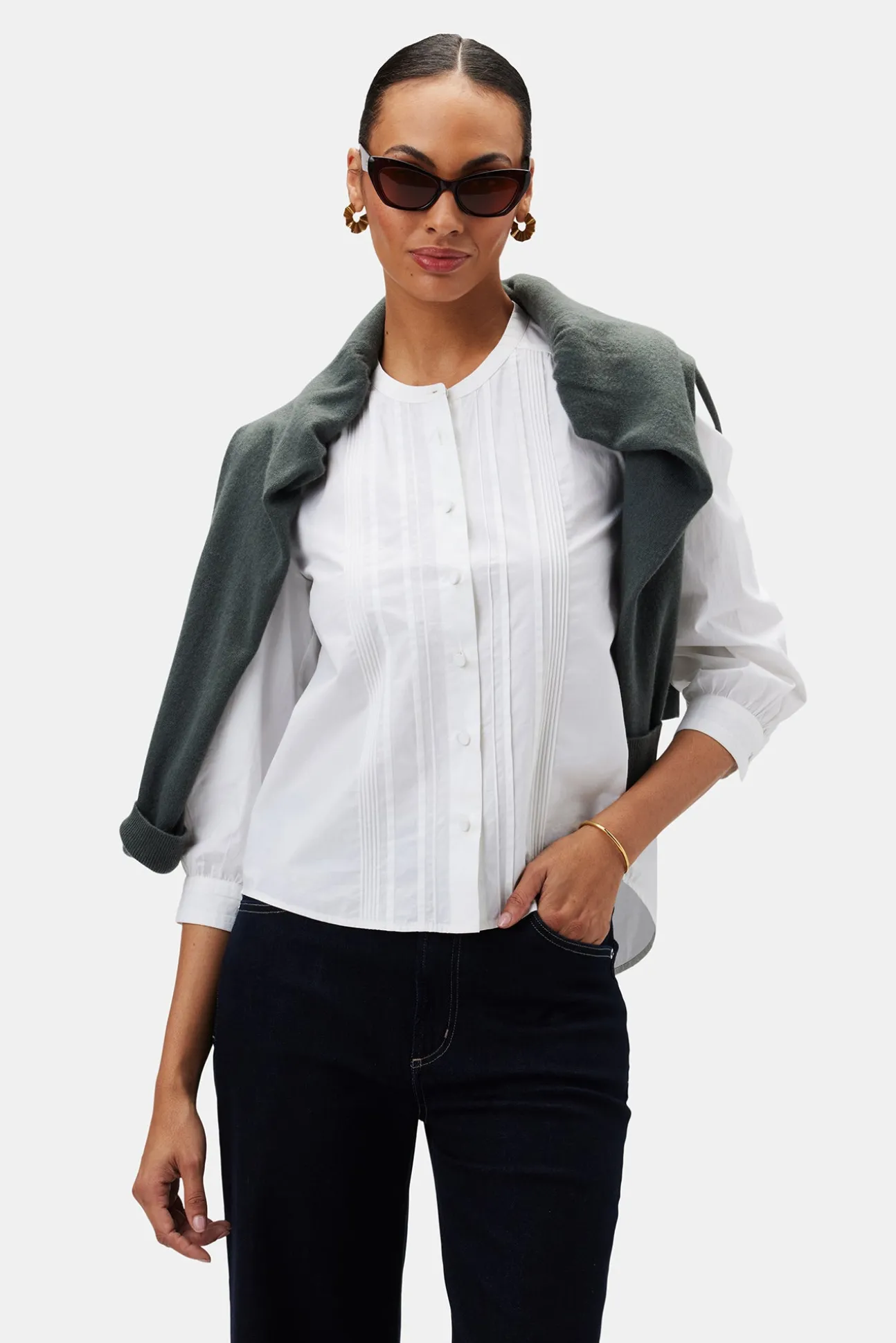 Charlotte Organic Cotton Poplin Blouse