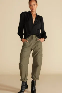 Charlotte Ruffled Recycled Sateen Blouse