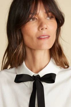 Cottine Cotton Poplin Tie Blouse