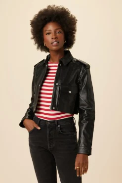 Deadwood Bella Cropped Leather Jacket