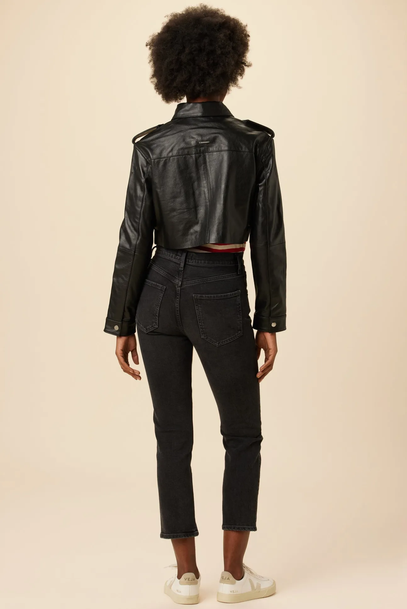 Deadwood Bella Cropped Leather Jacket