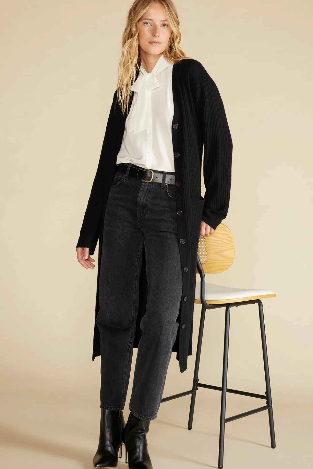 Dion Long V Neck Cardigan