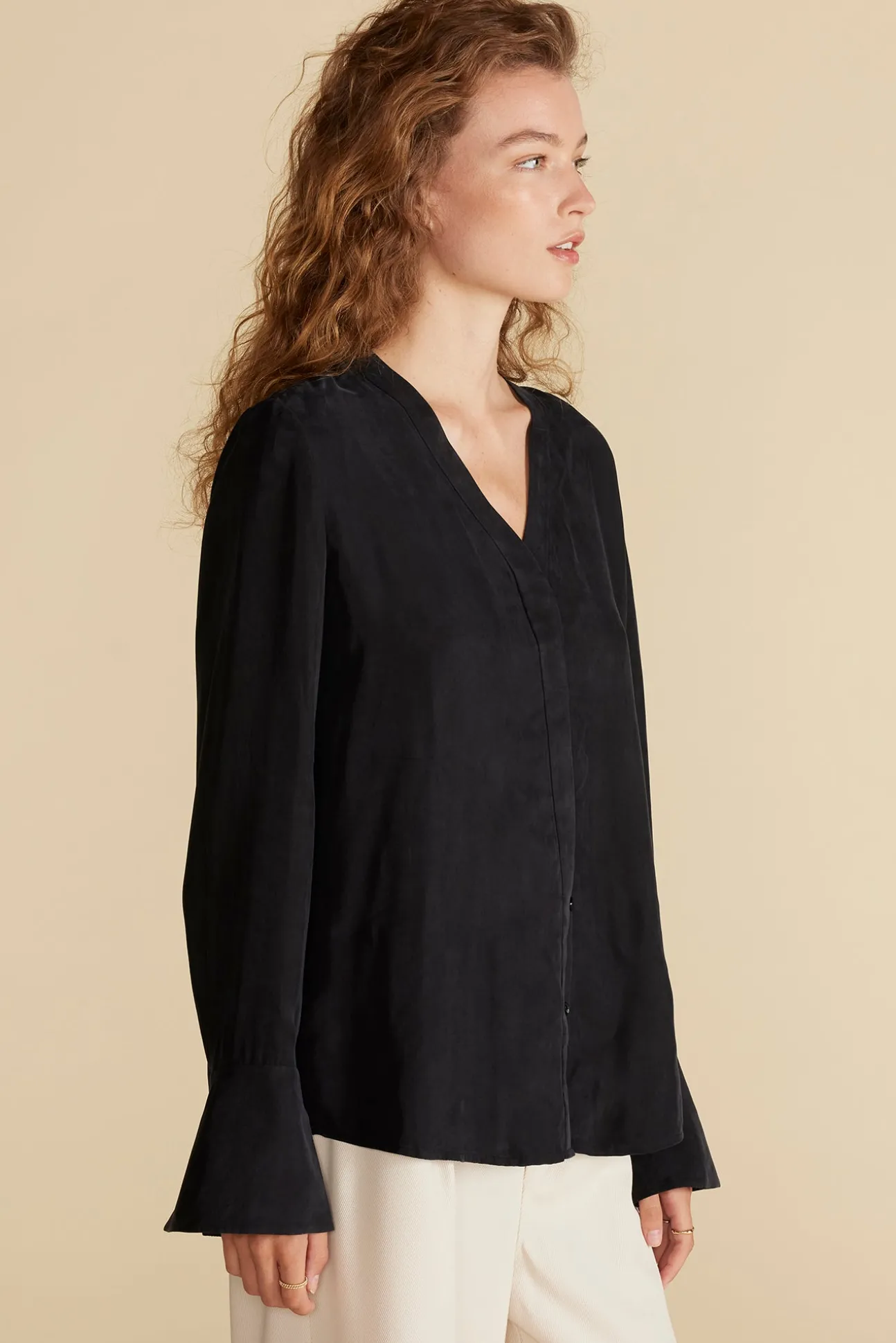 Dree Cupro V Neck Blouse