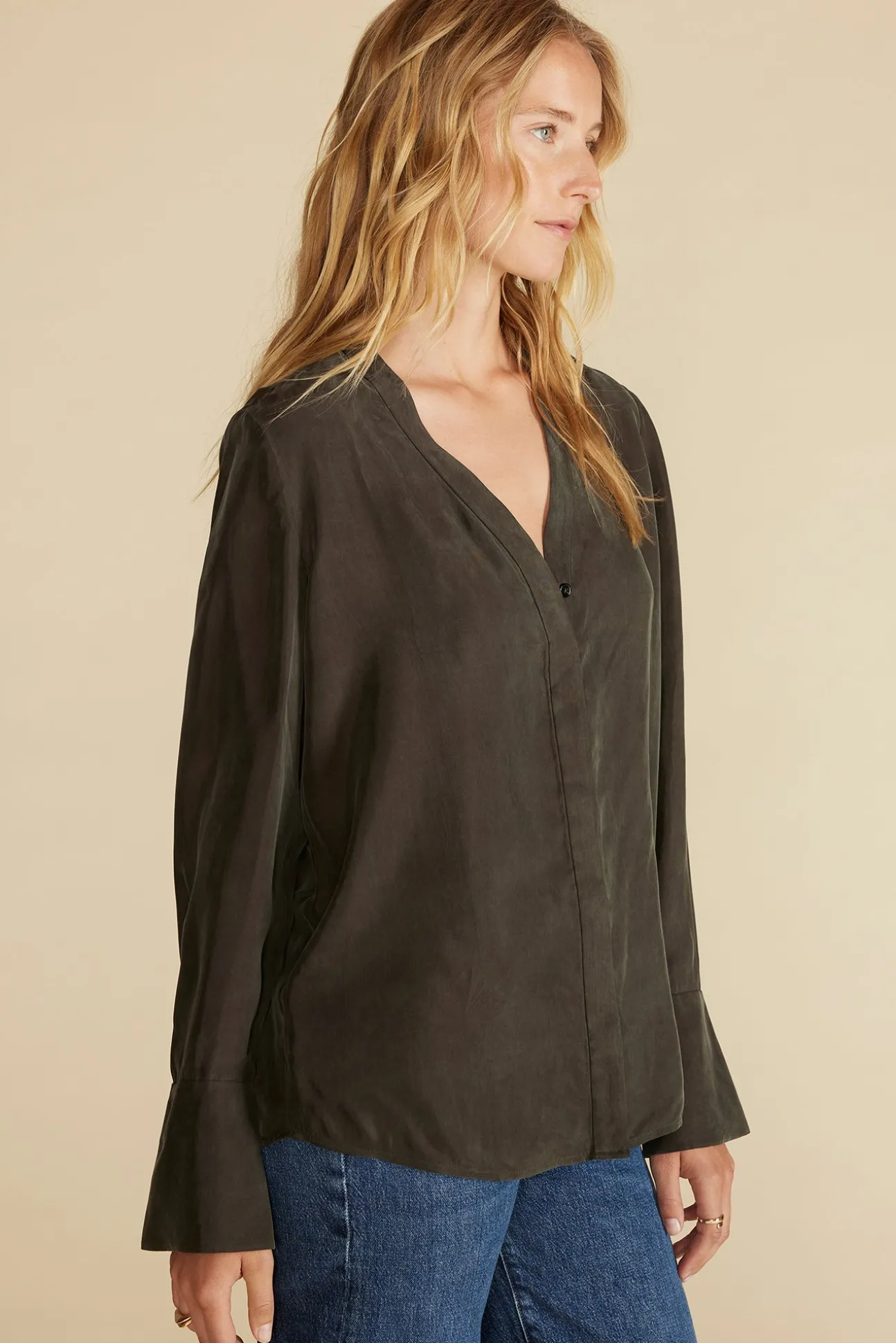 Dree Cupro V Neck Blouse