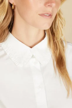 Edelie Ruffled Poplin Shirt