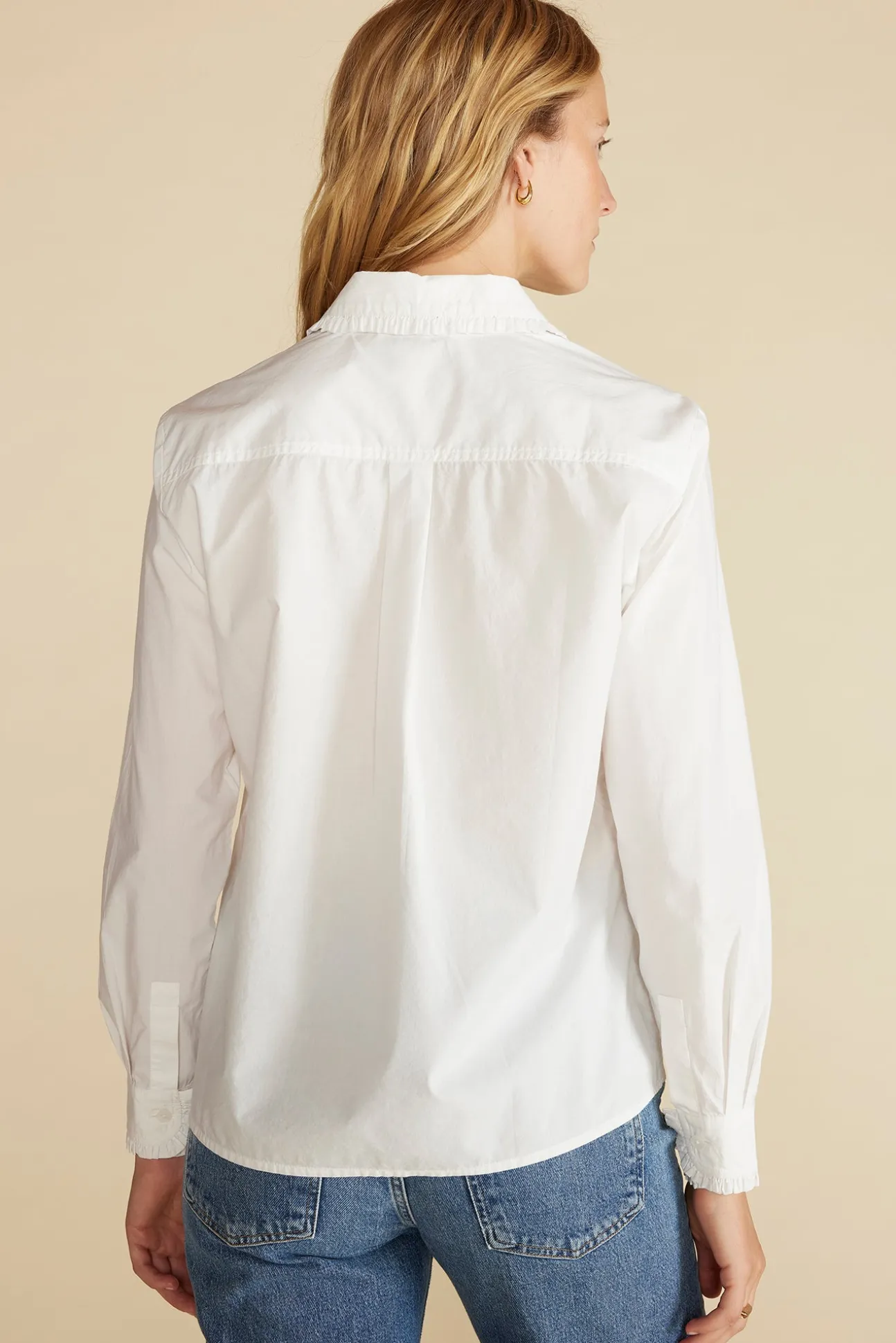 Edelie Ruffled Poplin Shirt