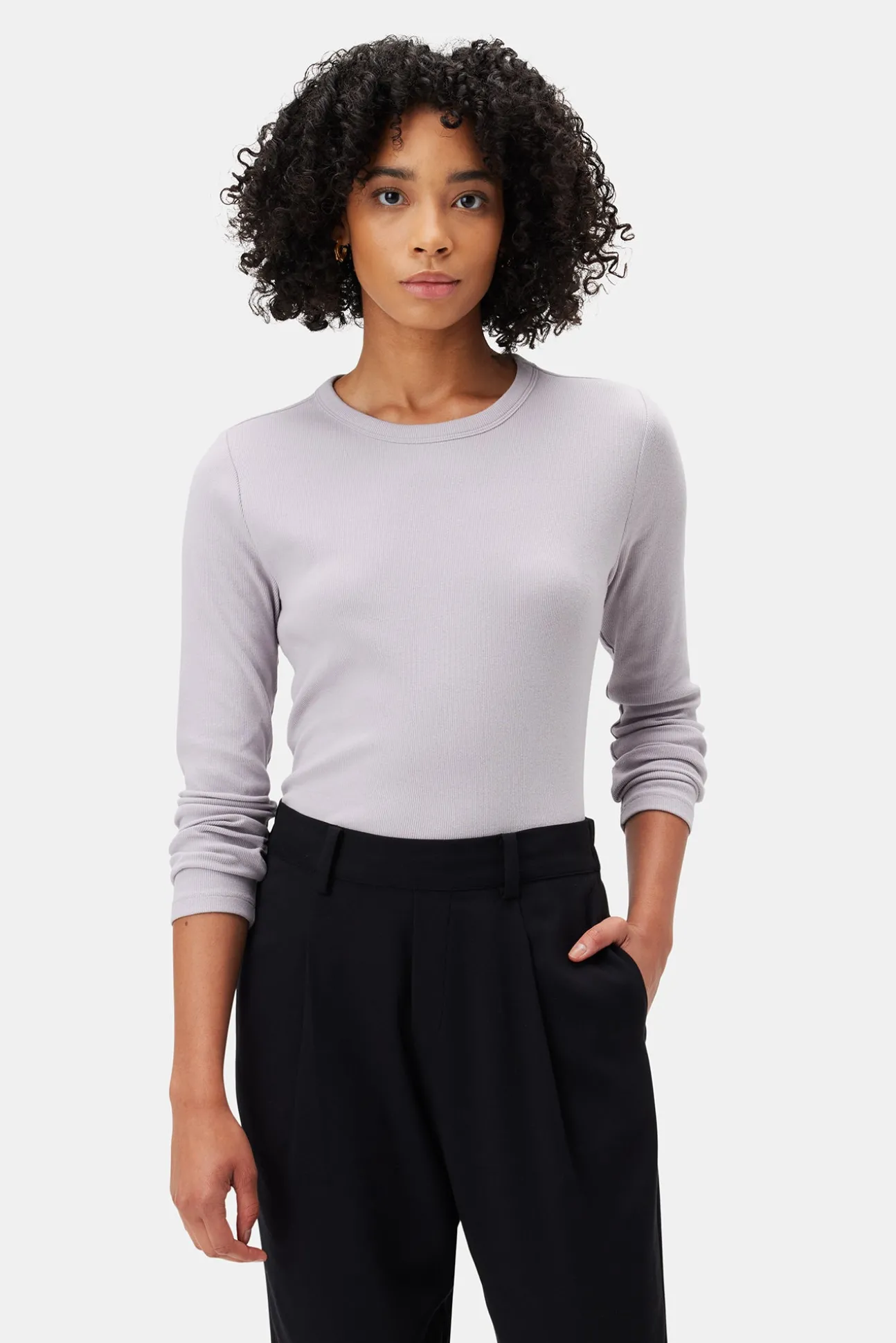Eleanor Long Sleeve Baby Rib Tee