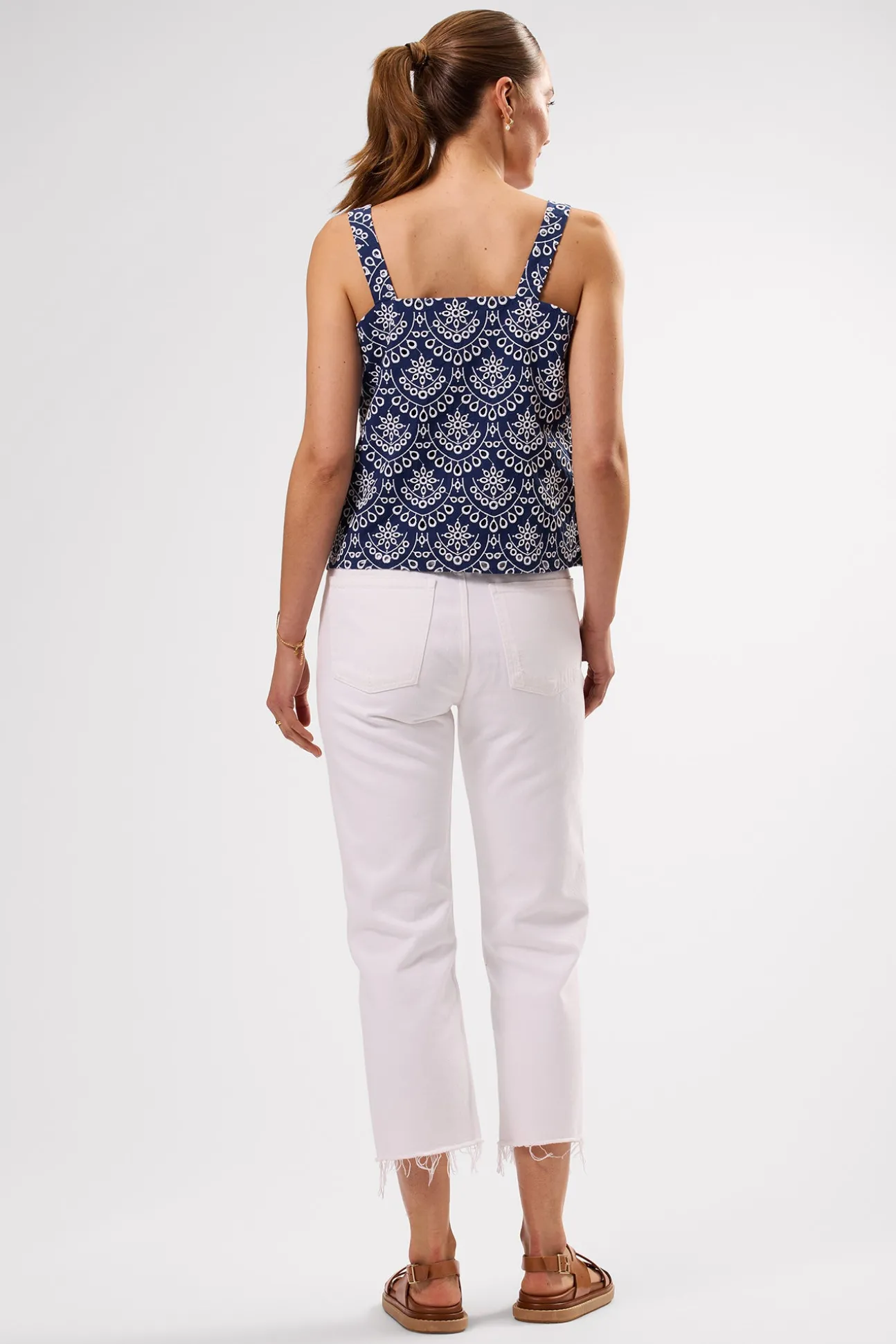 Eyelet Organic Cotton Tank