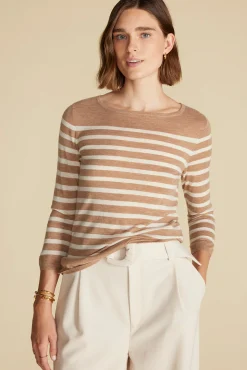 Fran Boatneck Striped Cashmere Sweater