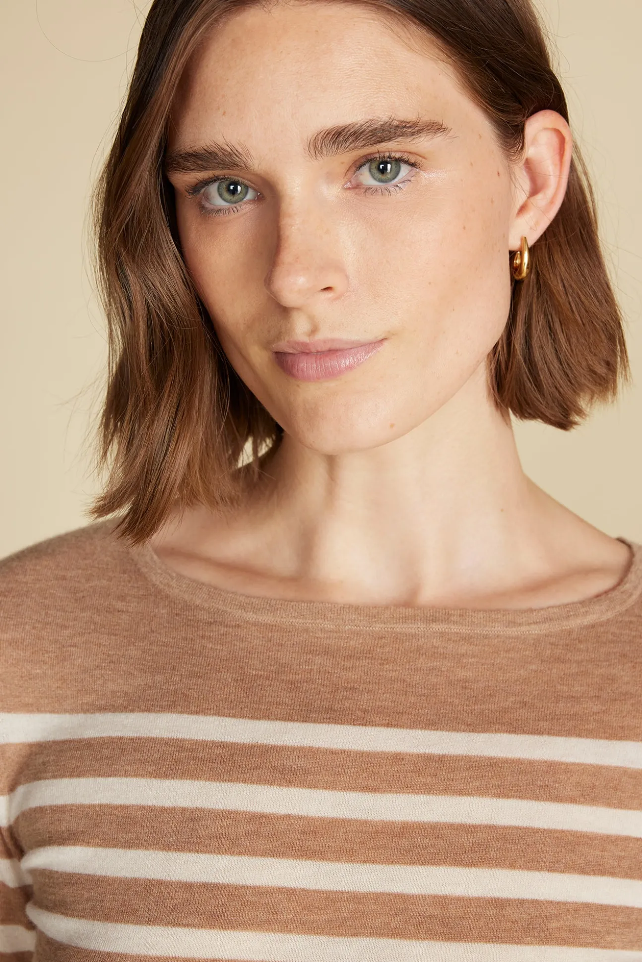 Fran Boatneck Striped Cashmere Sweater