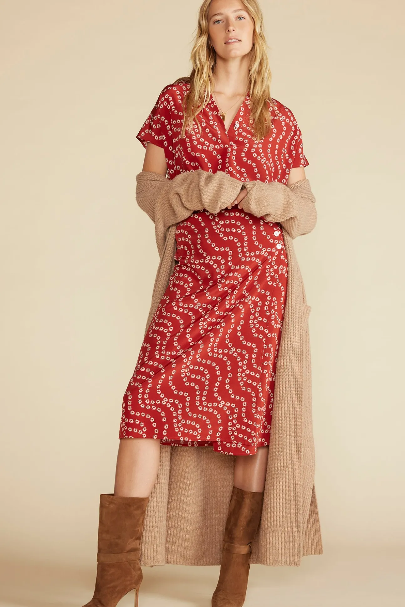 Gabrielle Washable Silk Wrap Skirt