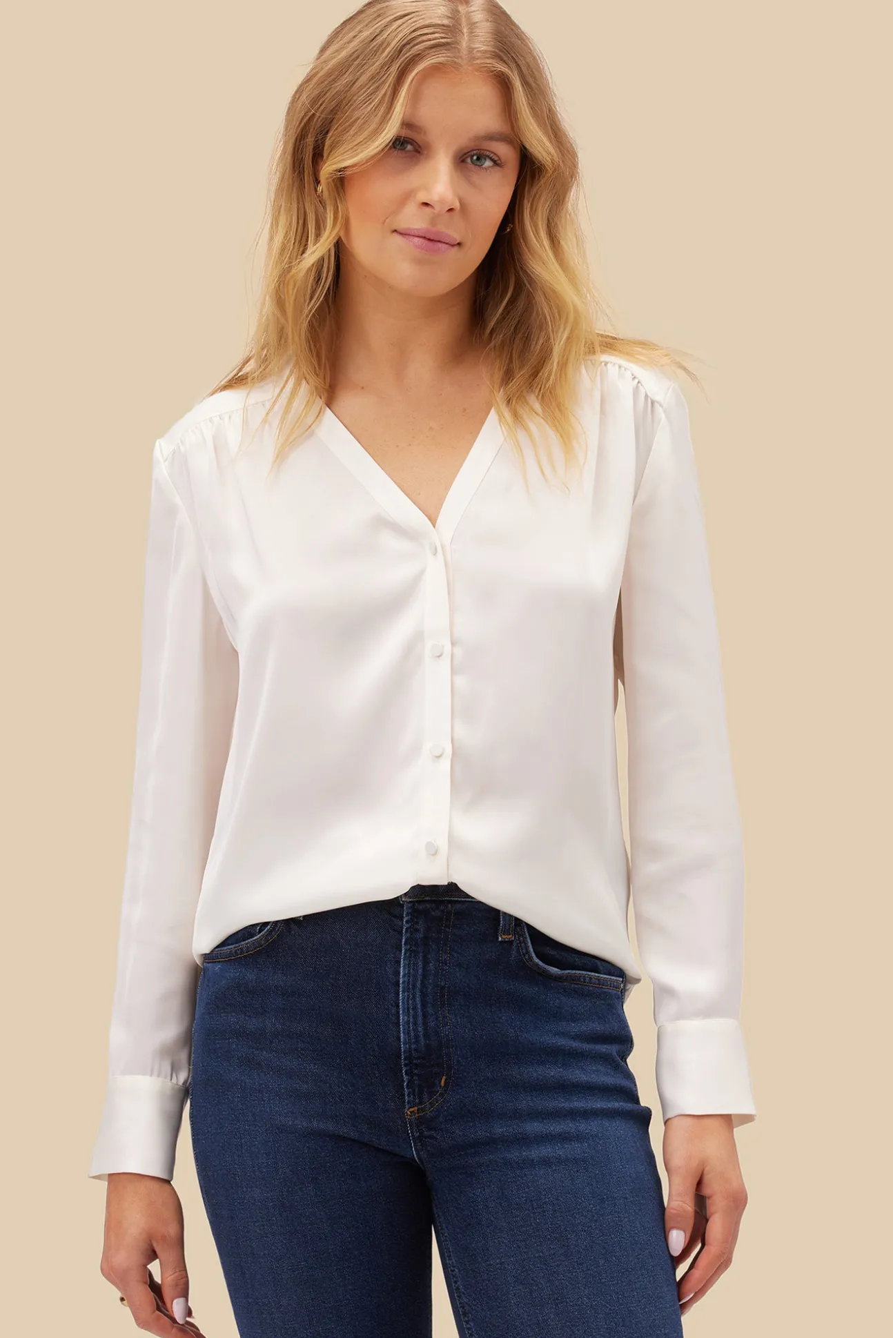 Kali Button Front Blouse