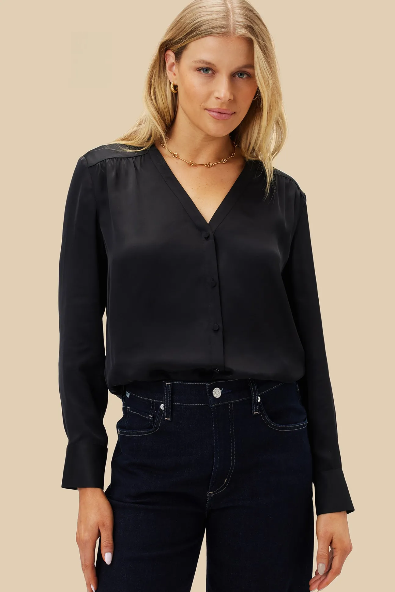 Kali Button Front Blouse