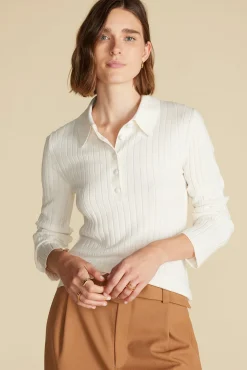 Lorraine Merino Wool Henley Sweater