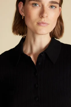 Lorraine Merino Wool Henley Sweater