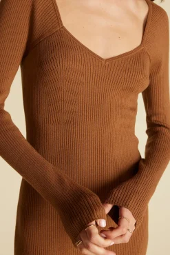Maelle Square Neck Sweater Dress