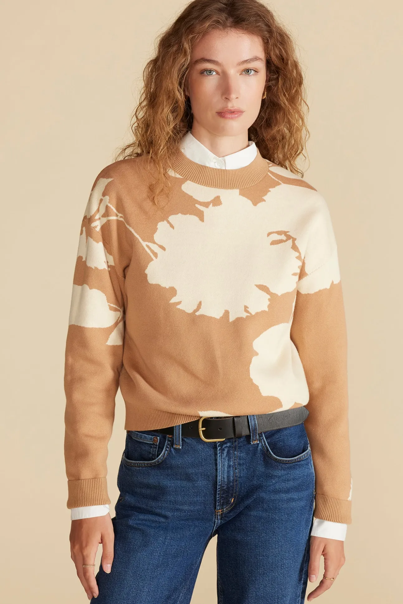 Martha Organic Cotton Jacquard Sweater
