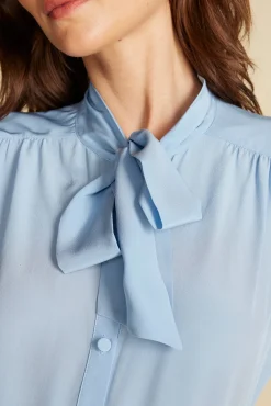 Milla Washable Silk Bow Blouse